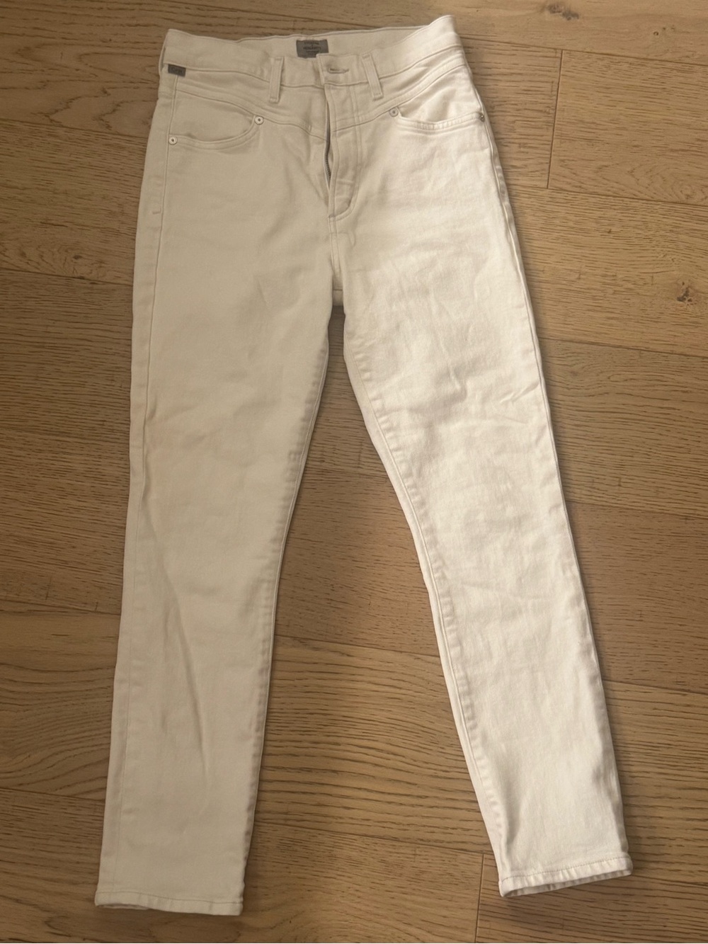Citizens of Humanity Mia Front Yoke Slim Jeans White Size 26 Made USA
